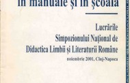 2001 - Literatura în manuale și școală